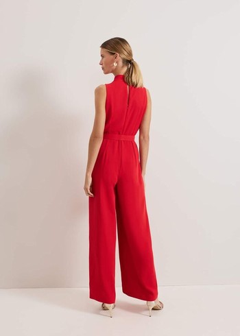 Phase Eight Elika Red Jumpsuit Red Canada | QJEOPS-691